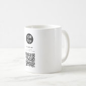 QR Code Business Logo White minimalist Corporate Koffiemok (Voorkant rechts)