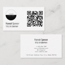 QR Code Business Logo | White Modern Professional