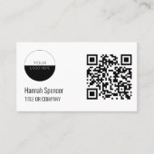 QR Code Business Logo | White Modern Professional Visitekaartje (Voorkant)