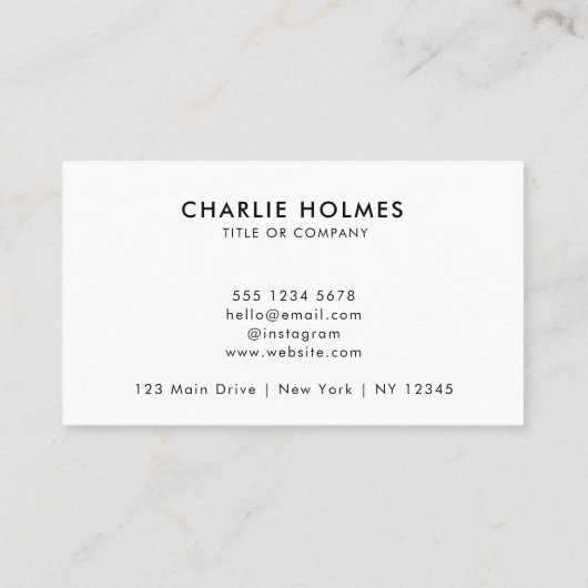 QR Code Business Logo | white Modern Professional Visitekaartje (Achterkant)