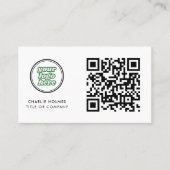 QR Code Business Logo | white Modern Professional Visitekaartje (Voorkant)