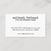 QR Code Business Logo | White Modern Professional Visitekaartje (Achterkant)