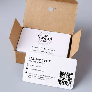QR Code Business Logo   wit Visitekaartje