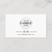QR Code Business Logo | wit Visitekaartje (Achterkant)