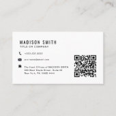 QR Code Business Logo | wit Visitekaartje (Voorkant)