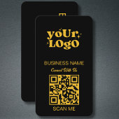 QR Code Business Logo | Zwart Goud Modern Visitekaartje