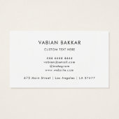 QR Code Business Logo Zwart Modern visitekaartje (Achterkant)