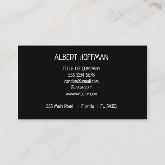 QR Code Business Logo | Zwarte moderne professiona Contactkaartje (Achterkant)