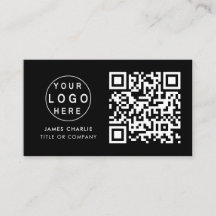 QR Code Business Logo | Zwarte moderne professiona