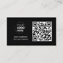QR Code Business Logo | Zwarte moderne professiona