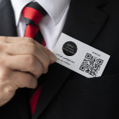 QR Code Business Logo | Zwarte moderne professiona Visitekaartje