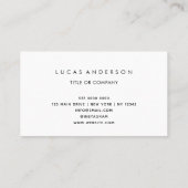 QR Code Business Logo | Zwarte moderne professiona Visitekaartje (Achterkant)