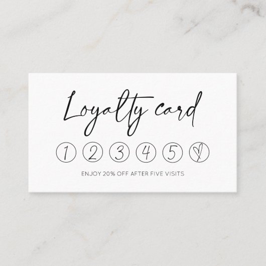 QR Code Business Loyalty Kaart (Voorkant)