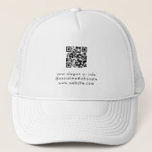 QR Code Business Minimalist Eenvoudig Trucker Pet (Voorkant)