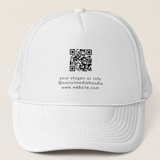 QR Code Business Minimalist Eenvoudig Trucker Pet (Voorkant)