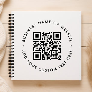 QR Code Business Modern Minimale Eenvoudige reinig Notitieboek
