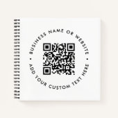 QR Code Business Modern Minimale Eenvoudige reinig Notitieboek (Voorkant)