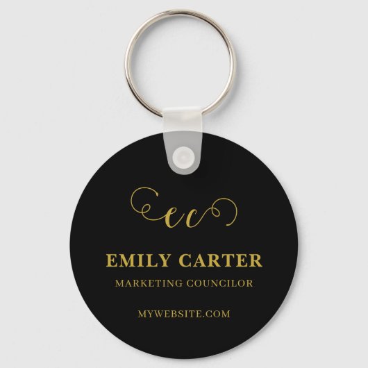 QR Code Business Name Promo Keychains Sleutelhanger (Voorkant)