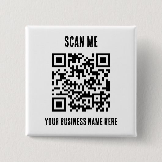 QR Code Business Promotion Vierkante Button 5,1 Cm (Voorkant)