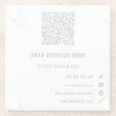 QR Code Business Promotional Glass Coaster Example Glazen Onderzetter (Achterkant)