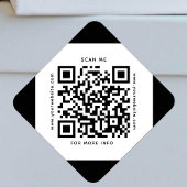 QR Code Business Scannable Bedrijf Zwart-wit Vierkante Sticker