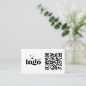 QR Code Business Uw Logo Hier Moderne Sjabloon Visitekaartje (Staand voorkant)