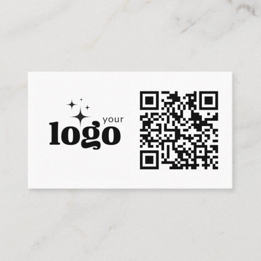QR Code Business Uw Logo Hier Moderne Sjabloon Visitekaartje (Voorkant)