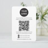 QR Code Business Website Scan Me Social Media Informatiekaartje (Staand voorkant)