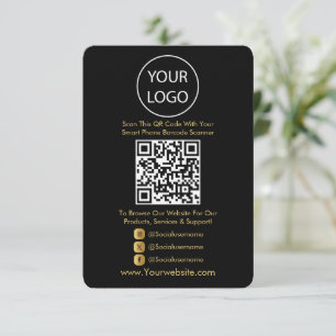 QR Code Business Website Scan Me Social Media Informatiekaartje