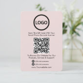 QR Code Business Website Scan Me Social Media Informatiekaartje (Staand voorkant)