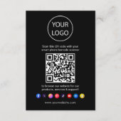 QR Code Business Website Scan Me Social Media Informatiekaartje (Voorkant)