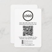 QR Code Business Website Scan Me Social Media Informatiekaartje (Voorkant / Achterkant)