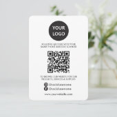 QR Code Business Website Scan Me Social Media Informatiekaartje (Staand voorkant)