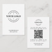 QR Code Business Website Scan Me Social Media Logo Visitekaartje (Voorkant / Achterkant)