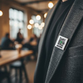 QR-code-Button Vierkante Button 5,1 Cm