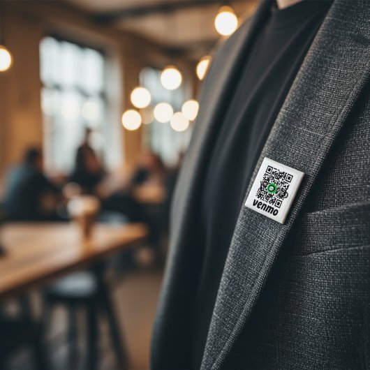 QR-code-Button Vierkante Button 5,1 Cm