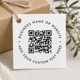QR-code cadeaublaadjes | Zakelijke verpakkingslabe Bedankjes Labels