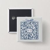 QR-code cadeaudoos met initialen register contant Vierkante Button 5,1 Cm (Voorkant /achterkant)