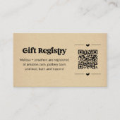 QR-code Cadeauregister Kaart invoegen (Voorkant)