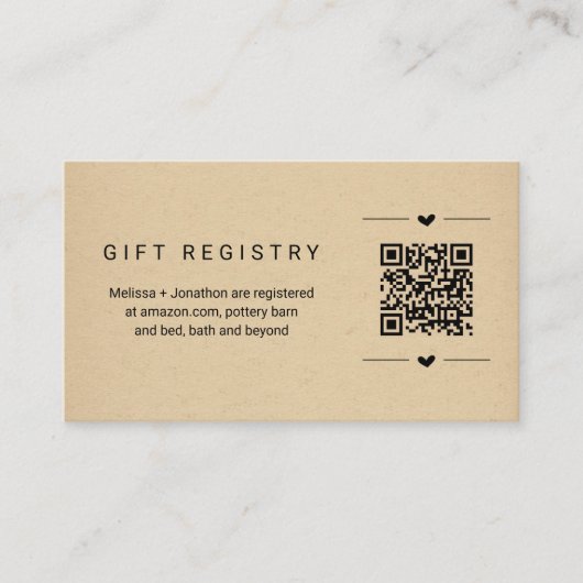 QR-code Cadeauregister Kaart invoegen (Voorkant)