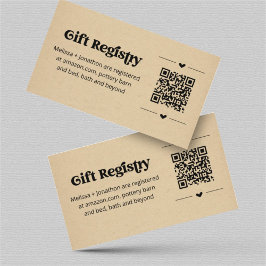 QR-code Cadeauregister Kaart invoegen