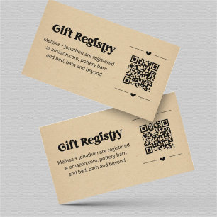 QR-code Cadeauregister Kaart invoegen