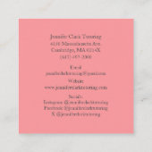 QR Code Calculator Pink Tutor Math Teacher Vierkante Visitekaartje (Achterkant)