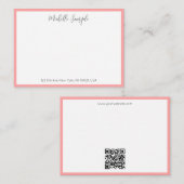 QR Code Calligrafie Script Naam Modern Sjabloon (Voorkant / Achterkant)