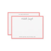 QR Code Calligraphy Script Name Modern Template Notitiekaartje (Voorkant / Achterkant in situ)