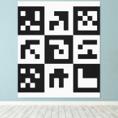 qr-code canvas afdruk (Insitu (Houten vloer))