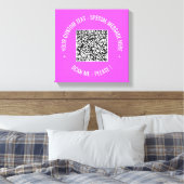 QR Code Canvas Aftasten Info en Aangepaste Tekst (Insitu (Slaapkamer))