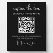 QR-code Capture the Love Wedding Photo Album Fotoplaat (Voorkant)