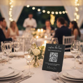QR-code Capture the Love Wedding Photo Album Reclamebord Met Voetstuk