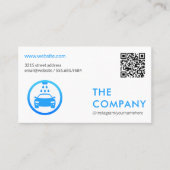 QR-code | Car Wash Logo Visitekaartje (Voorkant)